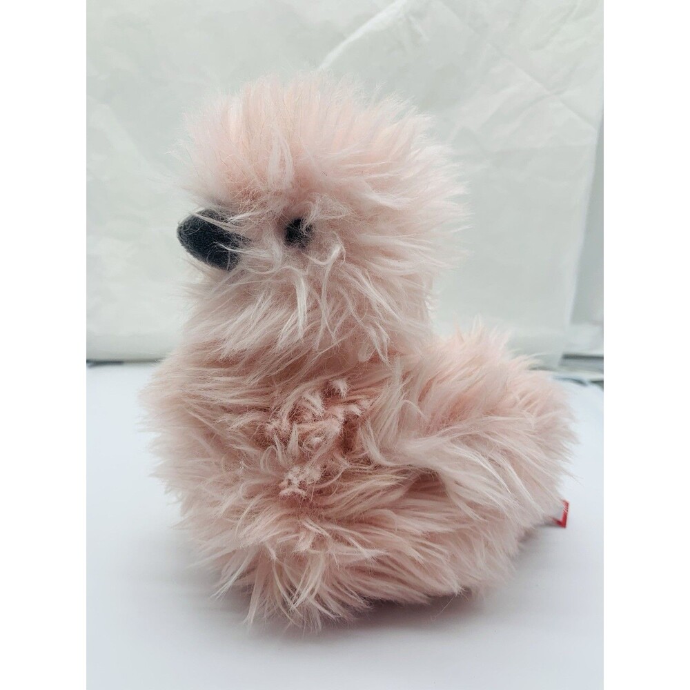 Douglas Cuddle Toys Pink Mara Silkie Chick Furry Plush Soft Stuffed Animal 8”